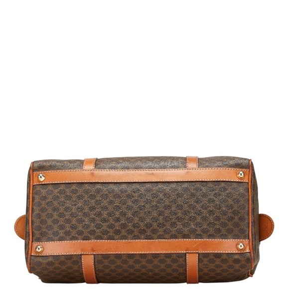 Celine Macadam Boston Bag, Brown PVC Leather Handbag, Women's, CELINE - Picture 3 of 14